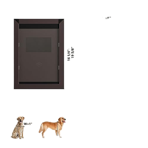 Modern alüminyum büyük köpek kapı çift manyetik flep iki sürgülü kilit panelleri ile köpekler için güvenli - Product Image 2