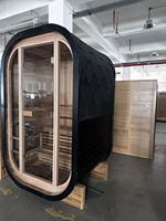 Smart mak Cedar 2 Personen Small Cube Sauna im Freien mit Asphalts chindel