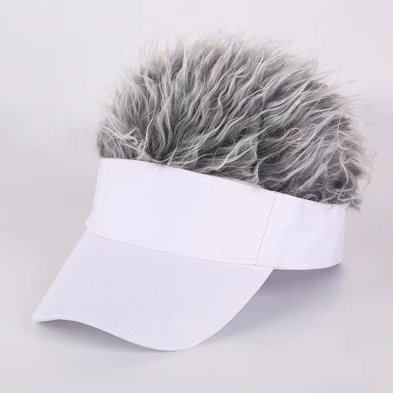 #4 Sombrero blanco + cabello gris