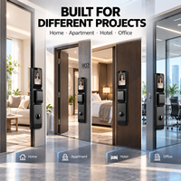 Serrure de porte intelligente à reconnaissance faciale 3D entièrement automatique, étanche, avec surveillance à distance WiFi Tuya, serrure numérique en alliage d'aluminium pour la maison