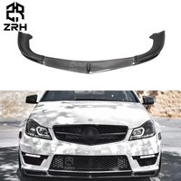 Lèvre avant en fibre de carbone style V pour Mercedes Benz C63 W204 2012-2014 lèvre de pare-chocs avant