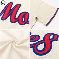 Uniformes de baseball personnalisés, imprimés par transfert thermique, respirants, sweat-shirt 100% polyester, t-shirt élégant à blocs de couleur, logo brodé