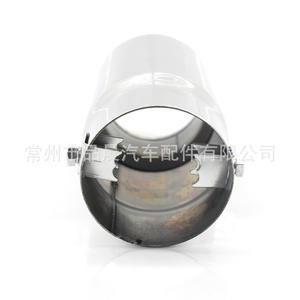 Punta de escape Czpinchen de 15x7.5 cm de acero inoxidable, recta, universal para automóvil - Product Image 4