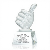 Trophée en verre cristal transparent gravé sablé et imprimé UV, de haute qualité, écologique, fait main, idéal pour les cadeaux de bienvenue