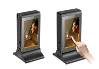 Lecteur publicitaire à écran tactile double face de 7 pouces avec WiFi, batterie longue durée, application de commande automatique et système de promotion au détail