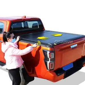 Penutup tempat tidur truk Pickup dapat ditarik penutup tonneau listrik keras ram 1500 untuk dodge ram toyota hilux