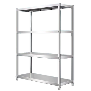 VICTORY Étagère de rangement commerciale en acier inoxydable à 4 couches en inox pour hôtels et restaurants - Product Image 4