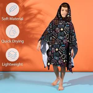 Poncho <span class=keywords><strong>de</strong></span> Microfibra Ecológico, Absorbente, <span class=keywords><strong>de</strong></span> Secado Rápido, Suave, Ligero y Fácil <span class=keywords><strong>de</strong></span> Transportar para <span class=keywords><strong>Playa</strong></span>, Natación y Piscina - Product Image 2