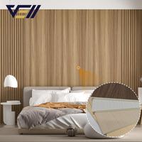 Panneaux muraux en placage de bois de bambou personnalisés VELL OEM, revêtement mural en placage de bois 3D, panneaux muraux en bois