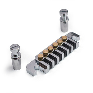 Wholesale gold-Black-Silver Reversible <b>Wrap</b> Around LP electric Guitar Bridge Tailpiece - Stop Tailpiece Saddle - Product Image 1