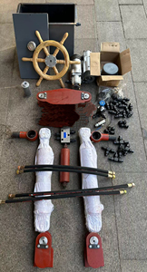 Système de commande marin hydraulique de type cylindre pendulaire certifié CCS 400-1000KNm pour engrenage de direction de bateau avec volant de direction de navire - Product Image 5