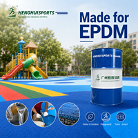 PU-Bindemittel Flüssiger Gummikleber Polyurethan-Klebstoff für EPDM-Laufbahnen Einkomponenten UV-Beständig 200KG Eimer-Verpackung