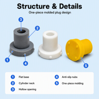 Fabricant de caoutchouc OEM ODM – Passants en caoutchouc néoprène, EPDM et silicone, ronds, à trou ouvert ou obturé, sur mesure