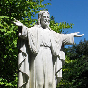 Estatua de jardín al aire libre, piedra de mármol de tamaño real, Estatua de la divinidad de Jesús - Product Image 5