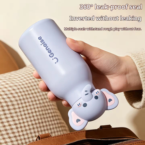 BPA Free 450ml Cute Stainless Steel Vacuum Insulated 12-24 Hours Thermal Insulation Cartoon Animal Character Lid <b>Kids</b> - Product Image 4
