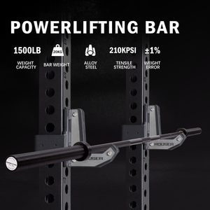 บาร์เหล็กยกน้ำหนัก Rouser Fitness 20 กก. 1500 ปอนด์ เคลือบเซราโคท พร้อมบูชทองเหลือง 4 ชิ้น สำหรับยิมเชิงพาณิชย์ - Product Image 2