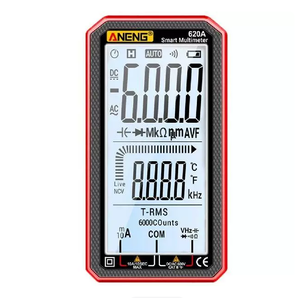 มัลติมิเตอร์ดิจิตอลอัจฉริยะ 620A 6000 ค่าการวัด เครื่องทดสอบทรานซิสเตอร์ True RMS อัตโนมัติ เครื่องวัดความจุไฟฟ้า อุณหภูมิ และความต้านทาน - Product Image 1