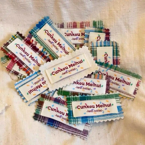 Logo privé personnalisé étiquette de tissu de vêtement étiquette tissée en satin jacquard haute densité en coton biologique étiquettes tissées de vêtements pour vêtements - Product Image 6