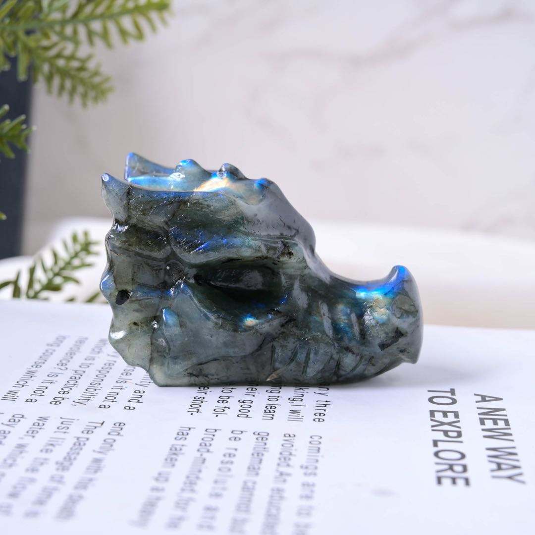 Labradorite Dragon Head