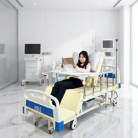 YH ABS Manuelles Luxus-Krankenhausbett mit Vollständig Gebogenem Rahmen Multifunktional Verstellbare Positionen für Senioren-Pflege zu Hause