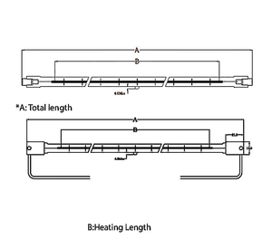 Hồng ngoại Ruby nhiệt đèn 300W 1200W 1500W 2000W tùy chỉnh Ruby gốm Ruby thạch anh Halogen sóng ngắn cho phòng tắm hơi - Product Image 2