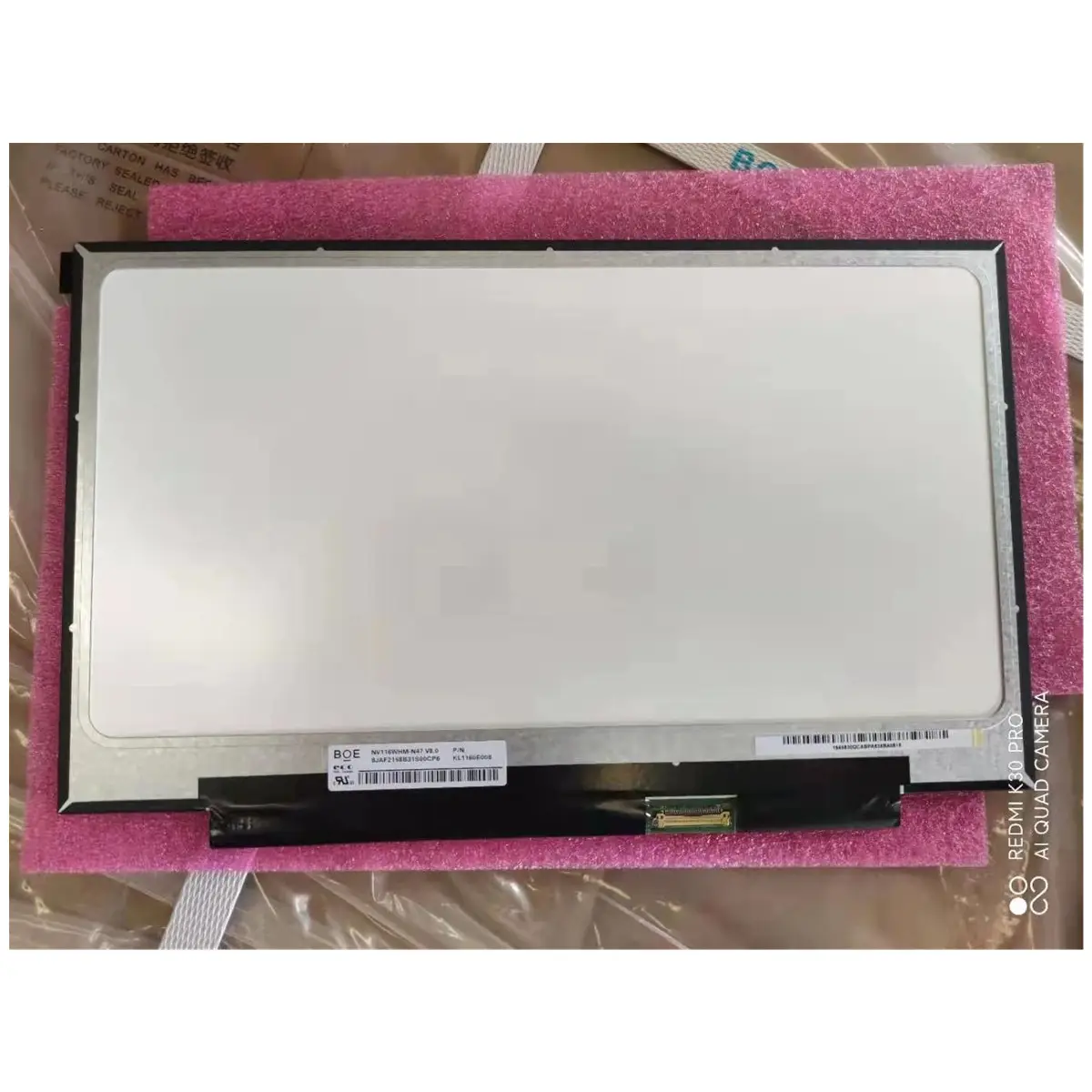 BOE toptan fabrika fiyatına LCD mat ekran 11.6 "ince eDP 30pins HD NV116WHM-N47 laptop için lcd ekran