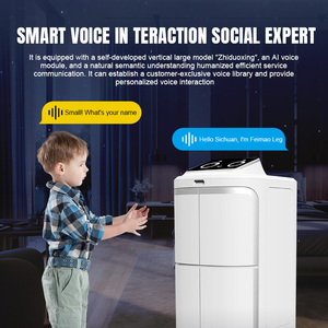 Robot de livraison hôtelier <span class=keywords><strong>autonome</strong></span> à commande vocale IA, double cabine, en ABS de qualité alimentaire, pour service en chambre - Product Image 5