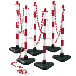 Support UV Support de chaîne rouge blanc Crochet de maillon de connexion de chaîne en plastique Poteaux de clôture mobiles avec chaîne pour l'intérieur - Product Image 1