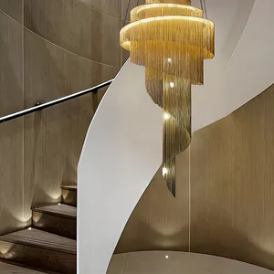 Plafonnier Led suspendu au design contemporain classique, luminaire décoratif de plafond moderne, cercle de luxe, pour la maison, or et argent