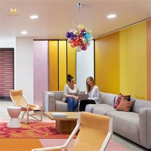Verre nordique couleur bulle Led lustres créatifs chambre d'enfants chambre magasin de vêtements verre pendentif éclairage - Product Image 4