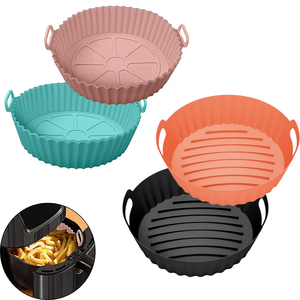 Air Fryer <b>Silicone</b> Liners Air Fryer <b>Silicone</b> Pot Reusable <b>Silicone</b> Liners Food Safe Non Stick Air Fryer Basket Accesson - Product Image 1