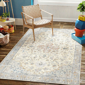 Chambre d'enfant Tapis de salon à poils hauts Poils de lapin artificiels Fabriqué à la machine Inspiré de l'Europe du Nord Lavable pour un usage domestique - Product Image 3