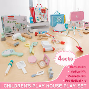 <span class=keywords><strong>Set</strong></span> Mainan Dokter dari Bahan Kayu Aman untuk Simulasi Medis di Rumah Sakit, Permainan Peran untuk Anak-Anak - Product Image 2