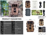 Nouvelle caméra de sécurité domestique infrarouge HD 8K60Mp panneau de lumière LED caché sans détection Pr801 avec capteur CMOS détection d'animaux