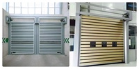 Portes rapides enroulables spirales électriques à induction rigides pour atelier extérieur, en métal, à ouverture rapide
