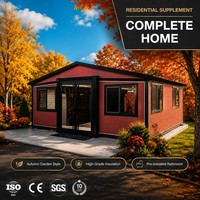 Maisonnette préfabriquée de luxe autonome pour personnes âgées, suite de vie insonorisée modulaire pour invités dans la cour