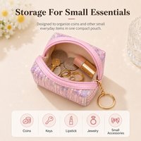 Nouvelle Arrivée : Porte-monnaie Brodé à Paillettes, Mini Pochette Mignonne, Sac de Rangement Portable pour Rouge à Lèvres, Petite Trousse à Cosmétiques Personnalisable avec Logo