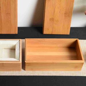 Caja de Almacenamiento de Té de Bambú, Rectangular, Hecha a Mano, Caja de Regalo de Madera, Caja de Artesanía - Product Image 2