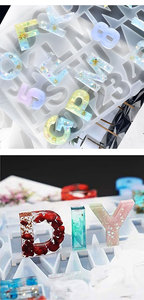 Số Bảng Chữ Cái Nhựa Silicone Khuôn 26 Chữ Cái Tiếng Anh Tự Làm Đồ Trang Sức Làm Keychain Epoxy Craft Đường Bánh - Product Image 6