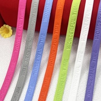 Largeur 1 Cm Polyester Ruban Ruban En Gros Bande Élastique En Relief Lettre Logo Sangle Sangle pour Accessoires De Vêtement