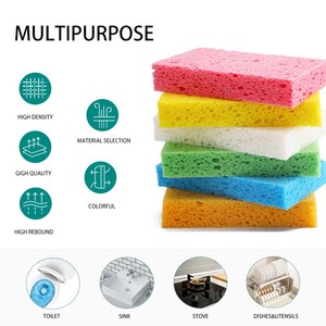 Foamstar emici Pop Up doğal selüloz sıkıştırılmış süngerler odun hamuru kalın bulaşık süngeri - Product Image 5