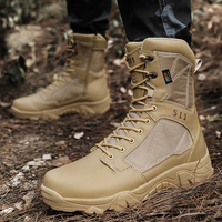 Bottes tactiques pour hommes Équipement de combat Noir Gust Suédine Delta Camouflage Chaussures de randonnée Automne et hiver Semelle en caoutchouc