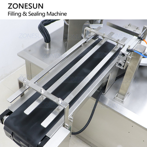 Machine de remplissage et de scellage rotative automatique à piston à 2 têtes ZONESUN ZS-AFS06 pour gelée, yaourt, sauce à tremper, gobelets en plastique - Product Image 6