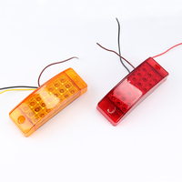 Feux de gabarit latéraux rouges et ambrés à 21 LED, clignotants rectangulaires 12V, étanches pour camions, remorques et camping-cars