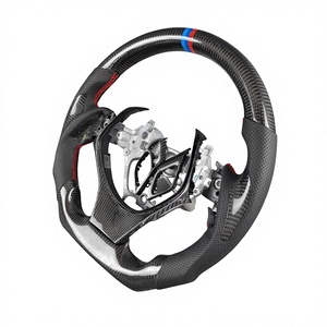 Volant en fibre de carbone style <span class=keywords><strong>GR</strong></span> pour <span class=keywords><strong>Toyota</strong></span> <span class=keywords><strong>C</strong></span>-<span class=keywords><strong>HR</strong></span> / IZOA 2018-2025 - Cuir perforé et surpiqûres rouges - Product Image 4