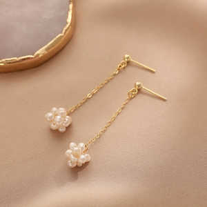 Boucles d'oreilles clous WENCHI pour femme, style long léger, perles naturelles baroques 1591 - Shopify - Product Image 5