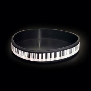 Piano Notes Rubber Wristbands Silicone Wristbands Piano Music Themed Parties Decorative Music Birthdays Baby Showers Party <b>Gifts</b> - Product Image 4
