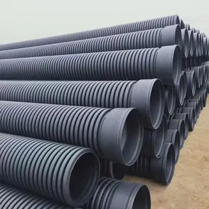 Большой диаметр DN400 мм 500 мм 600 мм Цена Hdpe Двухстенная гофрированная труба для дренажа