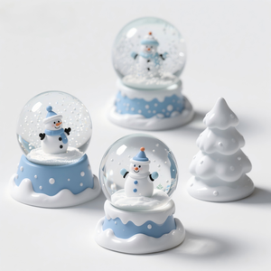 Globe <span class=keywords><strong>à</strong></span> <span class=keywords><strong>eau</strong></span> <span class=keywords><strong>cerise</strong></span> avec logo personnalisé - Globe <span class=keywords><strong>à</strong></span> neige en résine peint <span class=keywords><strong>à</strong></span> la main en 3D avec LED, commande en gros pour cadeau promotionnel et souvenir d'entreprise - Product Image 6