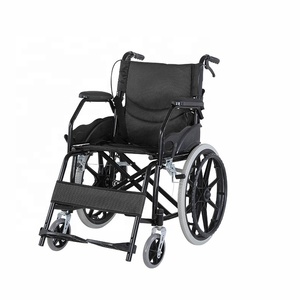 Coche de silla de ruedas de viaje ligero moderno, silla de ruedas plegable manual para personas mayores - Product Image 3